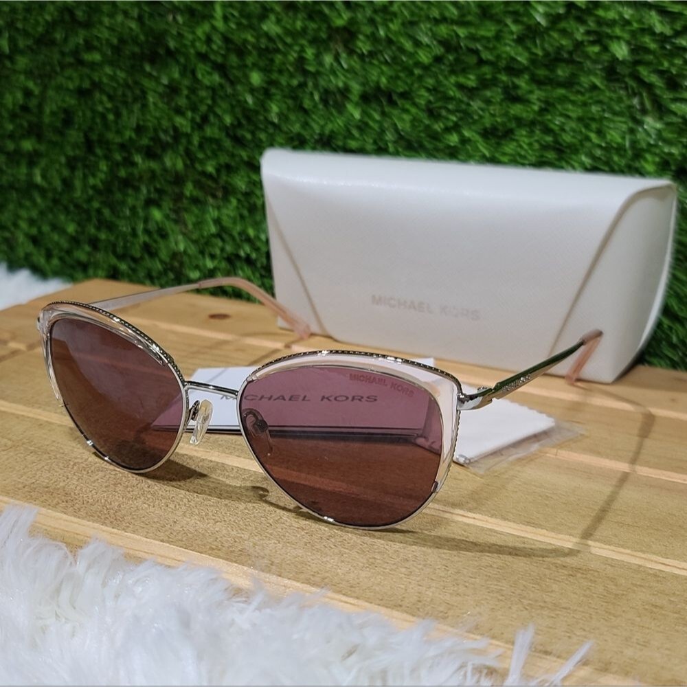 Michael Kors Sunglasses MK1046-115376 Key Biscayne Silver New - Picture 3 of 10